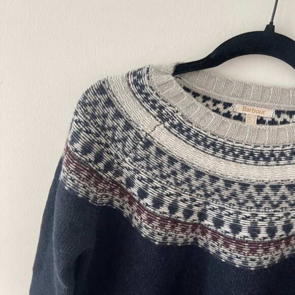 Barbour Crew Neck Sweater Fairlead Knit Wool - Picture 2 of 6